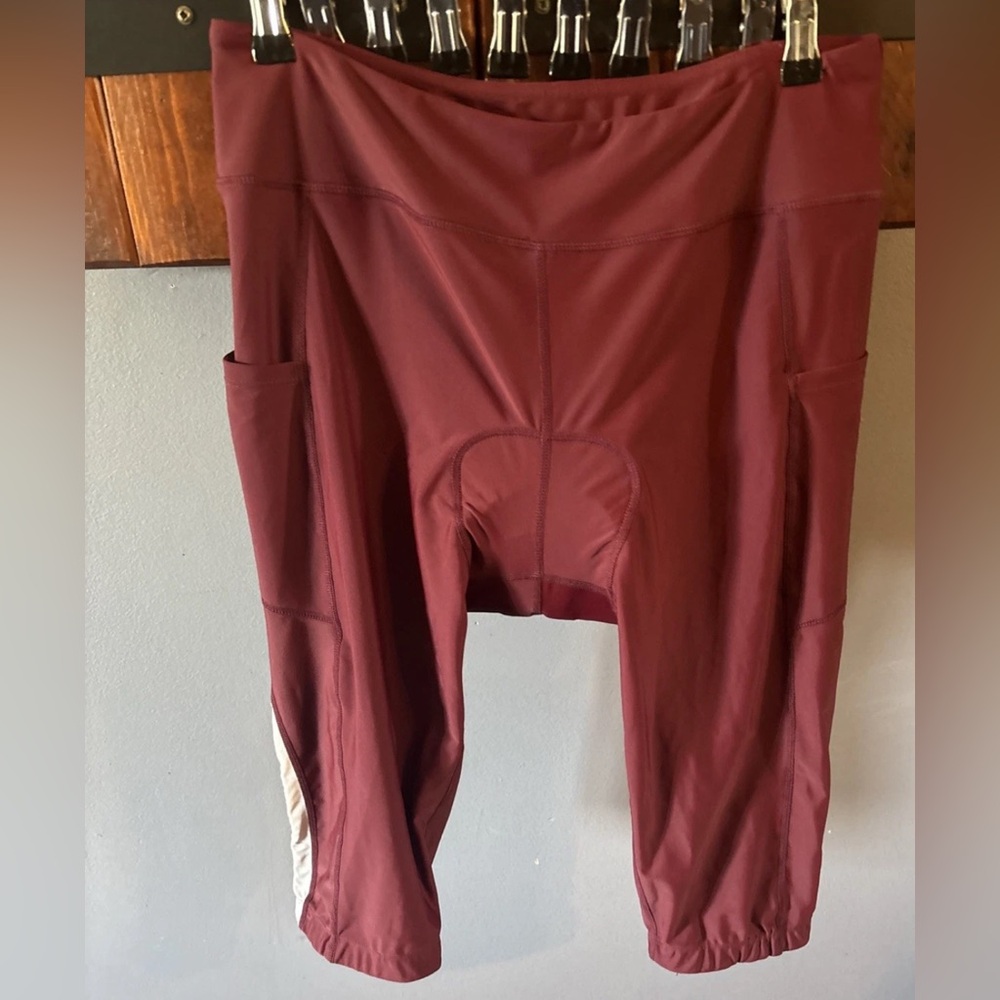 BALEAF Women's Bike Pants High Waist 4D Padded Cycling Capris Shorts 3/4 Size XL